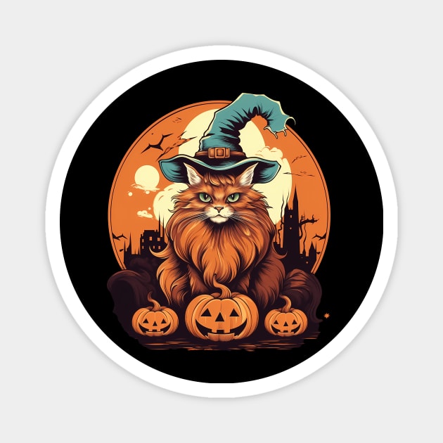 Somali Cat Halloween, Cat Lover Magnet by logiamerch